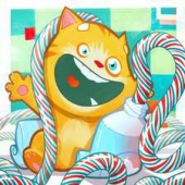 Джинджер играет с пастой