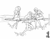 Барби и ее подруги, раскраска