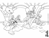 Раскраска Барби Приключения Русалочки, русалки