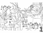 Раскраска Барби Приключения Русалочки