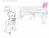 Раскраска Барби смотрит балет
