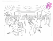 Раскраска балерина Барби