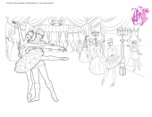Раскраска Барби Балерина
