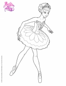 Раскраска для девочек Барби балерина