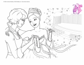 Раскраска Барби и розовые пуанты