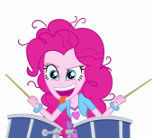 Пинки Пай за барабанами