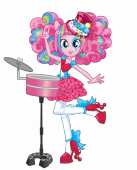 Девушки Эквестрии Радужный Рок Пинки Пай с барабаном