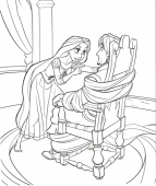 Раскраска Рапунцель и Флин (Юджин)