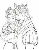 Король, королева и маленькая Рапунцель