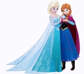 Холодное Сердце новая картинка, Анна и Эльза держат снежинку