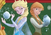 Анна и Эльза со снежками