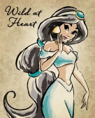 Принцесса Жасмин романтичный арт чернилами