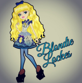 Арт Блонди Локс с надписью