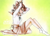 Макото Кино красивый рисунок в форме школьницы