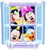Микки Маус и друзья смотрят в окно