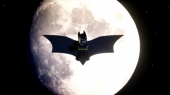 Лего Бэтмен на фоне луны
