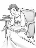 Белль читает большую книгу