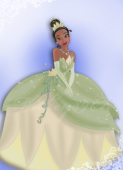Принцесса Тиана в свадебном палтье