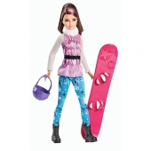 Кукла Скиппер со сноубордом Barbie Sisters