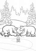Маша и Медведь, Медведь учится кататься