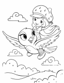 Шарлотта Земляничка верхом на птенце