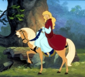 Принцесса Одетт верхом на лошади