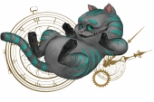 Рисунок Чеширского Кота Алиса в Зазеркалье