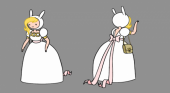 Время Приключений Фиона в белом платье