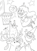 Раскраска Гравити Фолз - Мэйбл принцесса и звезда баскетболла