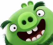 Angry Birds в кино картинка свиньи Леонарда без фона
