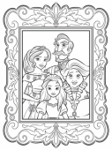 Раскраска семейный портрет принцессы Елены