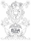 Елена принцесса Авалора раскраска Елены со скипетром
