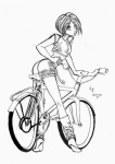 Раскраска Вилл на велосипеде