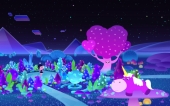 Красивый фон Hanazuki и Слипи Юникорном