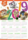 44 Котёнка календарь на 2019 год - скачай и распечатай