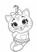 Раскраска с котенком Пилу 44 Котёнка