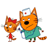 Три Кота - Компот и Карамелька играют в доктора