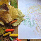 Рисуем листьями