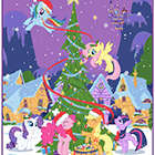 Новогодние картинки - открытки с пони (Дружба это Чудо)