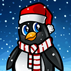 Рисуем пошагово новогоднего пингвина