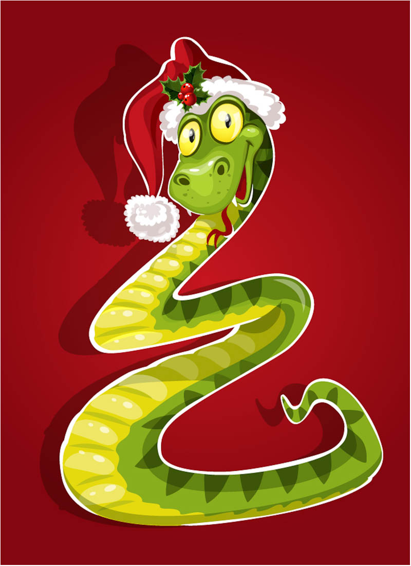 Веселые змейки. Год змеи. Новогодняя змея. 2013 Год змея. Веселая змея.