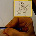 Видео урок рисования Винни Пуха от Марка Хенна