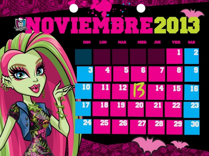Школа Монстров: официальный календарь на 2013 год