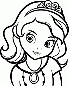 Учимся рисовать маленькую принцессу Софию