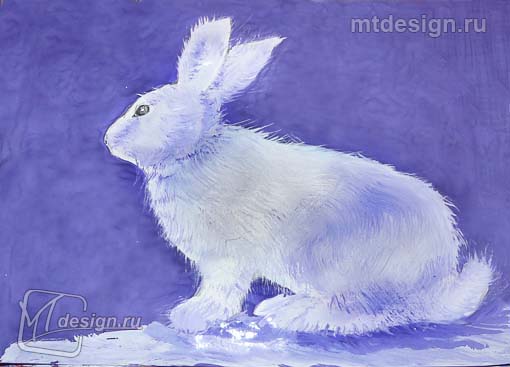 Урок рисования кролика гуашью