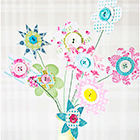 Поделки: Цветы из бумаги и пуговиц