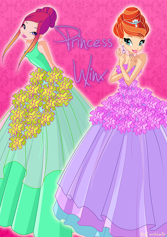 Постер Винкс цветочные принцессы с Рокси и Блум