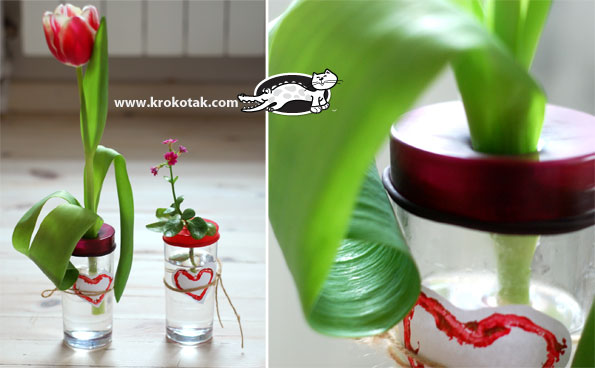 Делаем красивую вазу из простого стакана