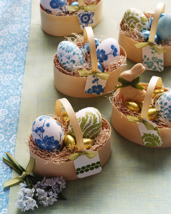 Поделки: украшение пасхальных яиц с помощью салфеток