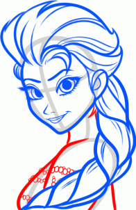 Как нарисовать Эльзу из мультфильма Frozen Как нарисовать Эльзу из мультфильма Frozen
